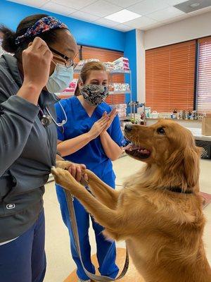 Bruno with Dr. Slaughter