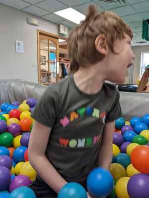 My kiddo enjoying the ball pit!