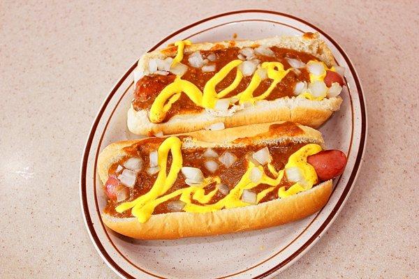 Coney dogs w/ everything. so good!