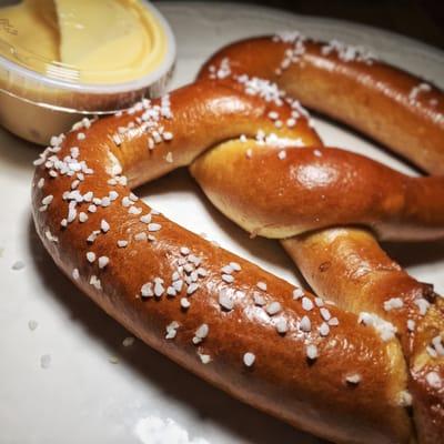 Soft Pretzel served with Honey Mustard.