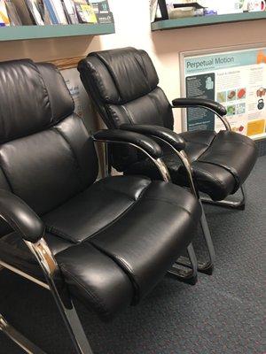 Nice comfy chairs in waiting room.