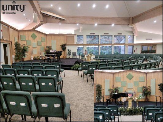 Visit Unity of Sarasota's newly updated sanctuary.  A perfect place for weddings, celebrations of life, and more.