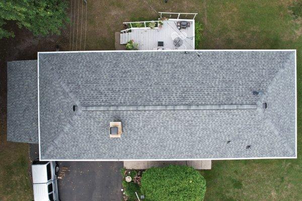 Beautiful new roof featuring Certainteed Landmark Pro shingles in Colonial Slate. Also, brand new gutters and gutter guards!