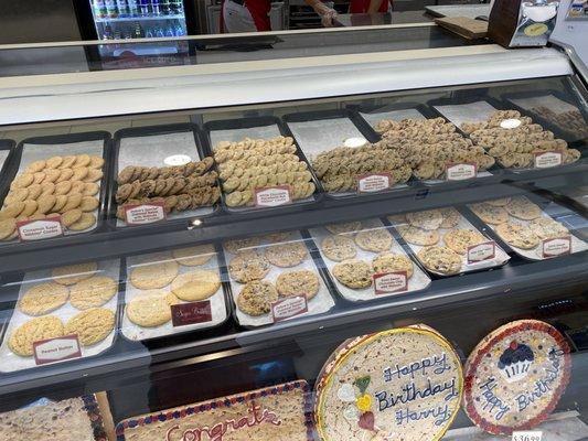 Display of Cookies and Nibblers at Mrs. Fields.