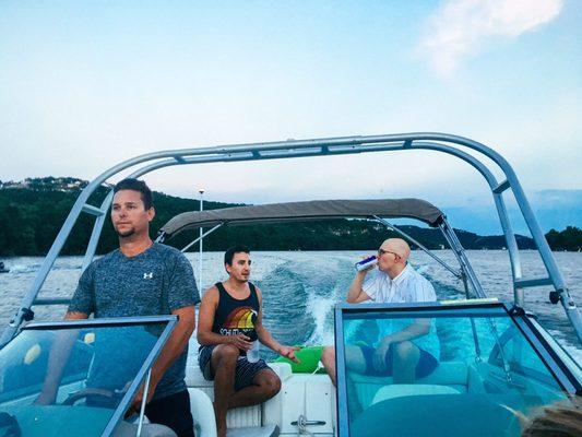 Ride off into the sunset with Lake Austin Boat Rental