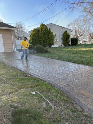 power wash on pavers