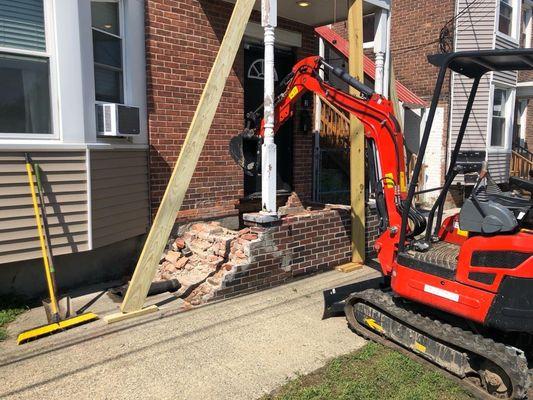 Front porch demolition