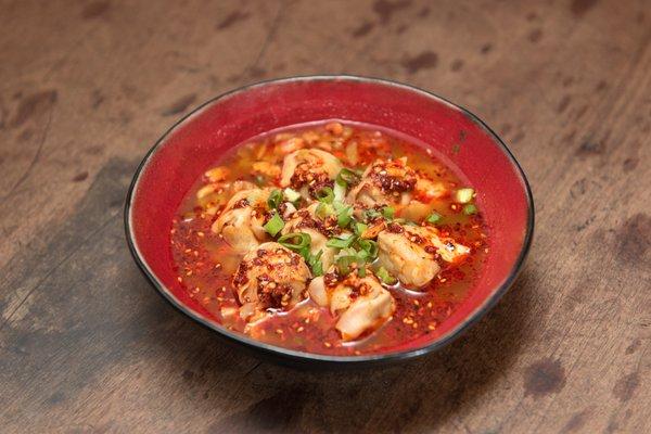 Dumplings in Spicy Sauce