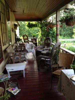 Covered porch, best spot for coffee or cocktails