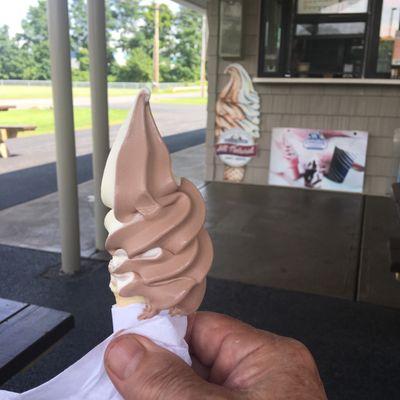 Kiddy size swirl cone at Poppy's Ice Cream