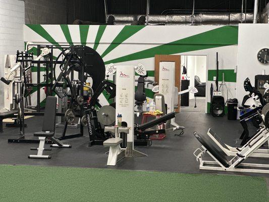 Strength training area.