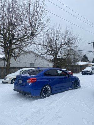 Car running super nice in the snow!