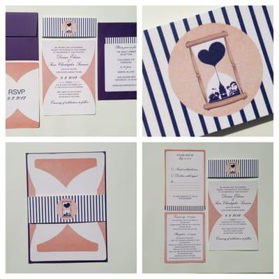 Wedding invitation suite printed by PCH