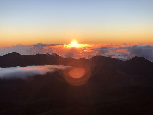 Experience a breathtaking glorious sunrise atop Haleakala on Maui