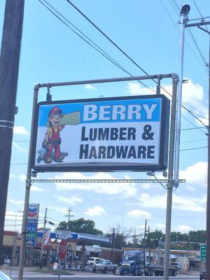 Berry lumber sign