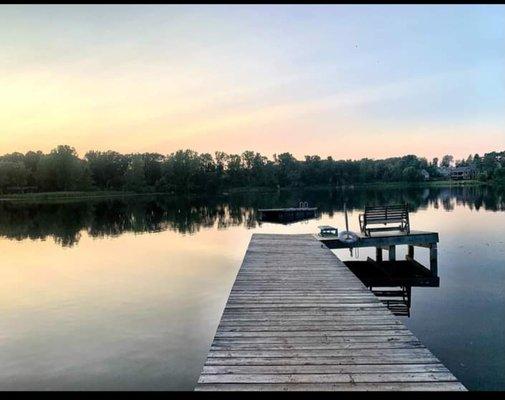 Private beach on beautiful Monaghan Lake