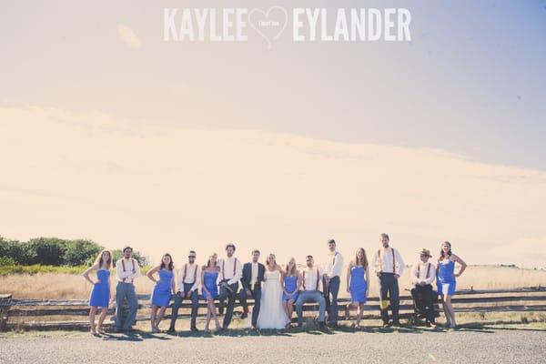 Wedding Party in a field. Eastern Washington