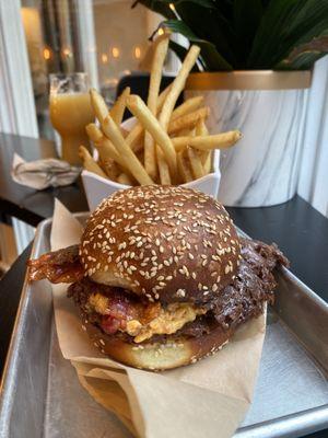 Ballard Burger and a side of fries.