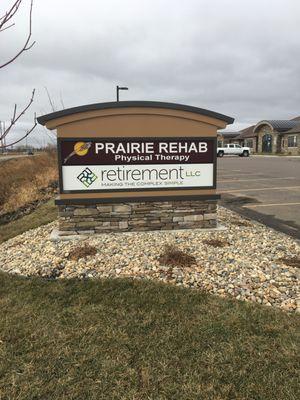 Prairie Rehabilitation - East Sioux Falls sign at 57th street and Dubuque St.