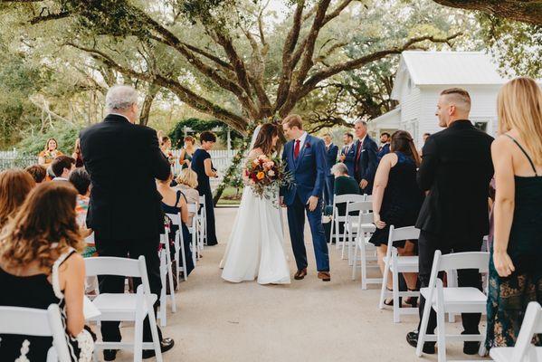 Our ceremony in the outdoor space