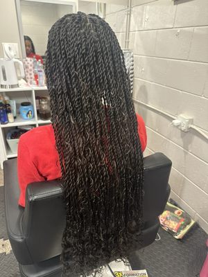 Senegalese Twists w/ Curly Hair