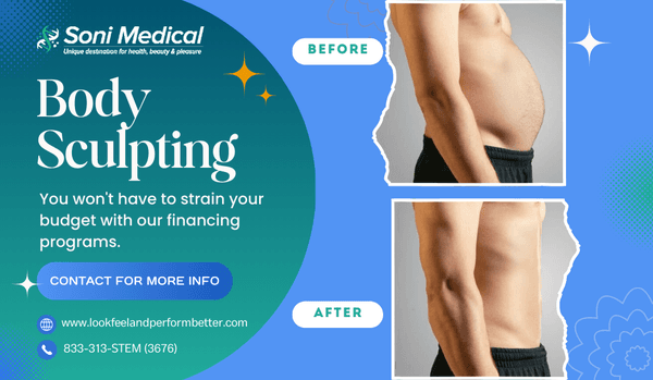 Body Sculpting solutions for men at Soni Medical Center in Brooklyn.