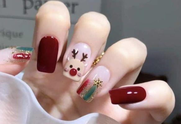 Christmas design gel polish gel