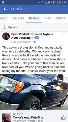 Recent REAL reviews of my business.