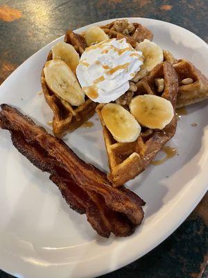 Banana nut waffle