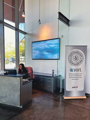 Views of the lobby inside the VIIRL office.