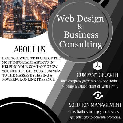 Web Firm 1 promotional flyer. www.webfirm1.com