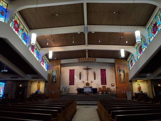 Long shot of center...facing altar