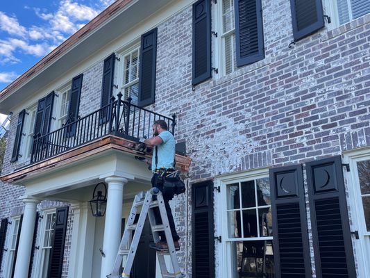 A custom copper installation completed by Concord Gutter Service in Charlotte N.C.