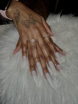 Long full set! Shaped beautiful. Color Milky White