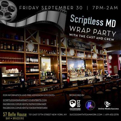 Join us this Friday night for this networking event! It's the official Scriptless MD Wrap Party!