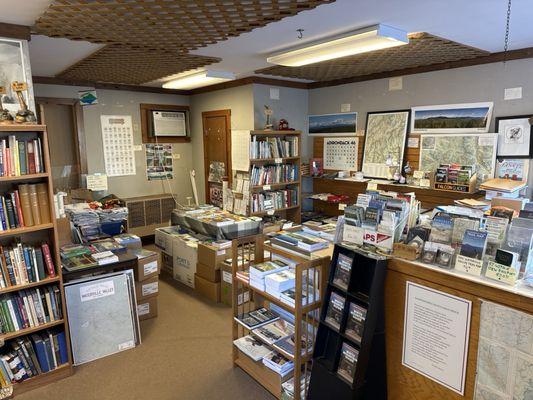 This shop offers a wide selection of books for all ages, maps, and some neat little eclectic knick-knacks.