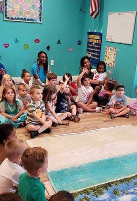 Frankie and Miss Juliana enjoying the reptile show!