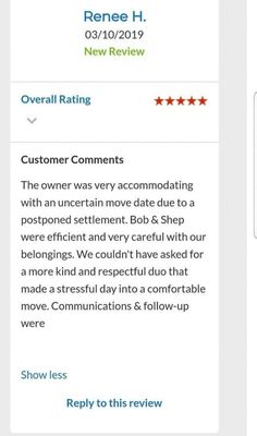 We are on MovingHelper, here's a review.