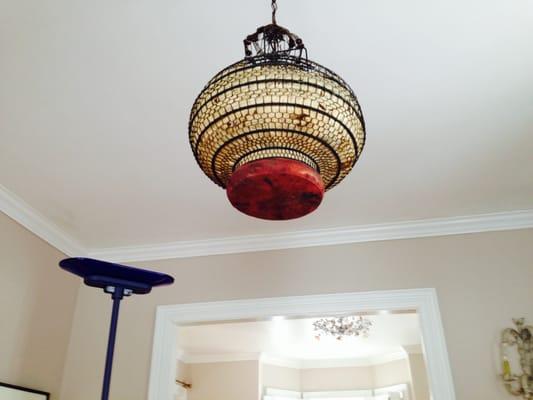 Appleton electrified this Chinese lantern and now I'm hoping they can repair  the French floor lamp (left).