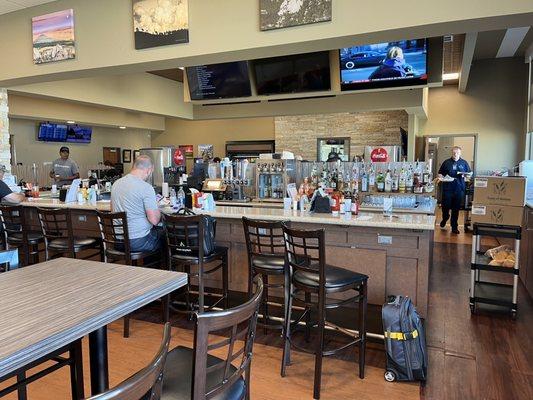 Bar with beer and wine on tap!