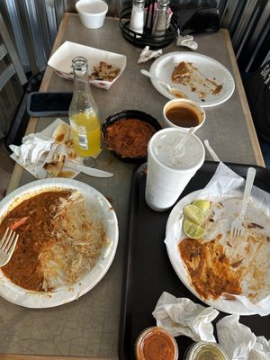 Birria tacos and butter chicken.