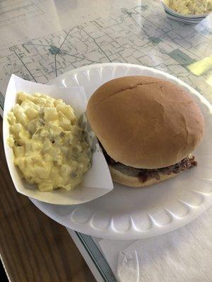 Chopped beef and potato salad