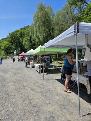 Vendors selling their goods