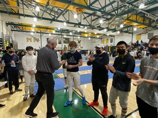 2022 NJ HS Fencing Championship  Allen Trudnos PJs Lions (Sparta NJ) Finished 4th place at Men's Saber