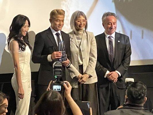 Award ceremony for Aaron Kwok (Guo Fu Cheng)