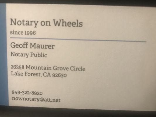 Notary on Wheels