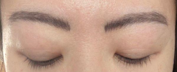 Healed eyebrows after touch up