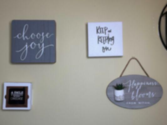 Wall signs I bought at Big Lots.