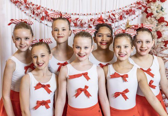 Students of The Berwyn Ballet School at the TBBS Nutcracker Story Time  outreach performance.