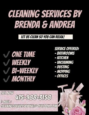 Cleaning Services By Brenda & Andrea